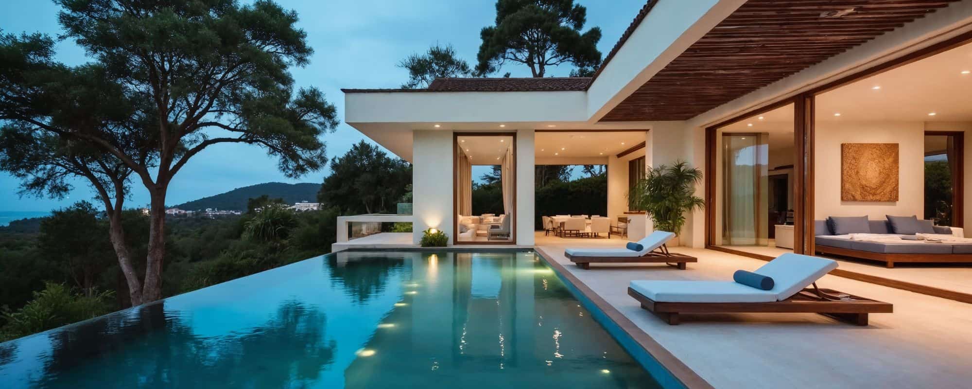 Moderne Immobilie mit Pool, vermarktet von SARANADA